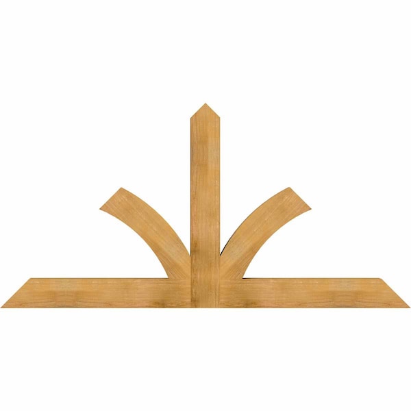 Ekena Millwork Richland Rough Sawn Timber Gable Bracket, Western Red Cedar, 84"W x 42"H x 4"D x 6"F, 12/12 Pitch GBW084X42X0406RIC00RWR - main